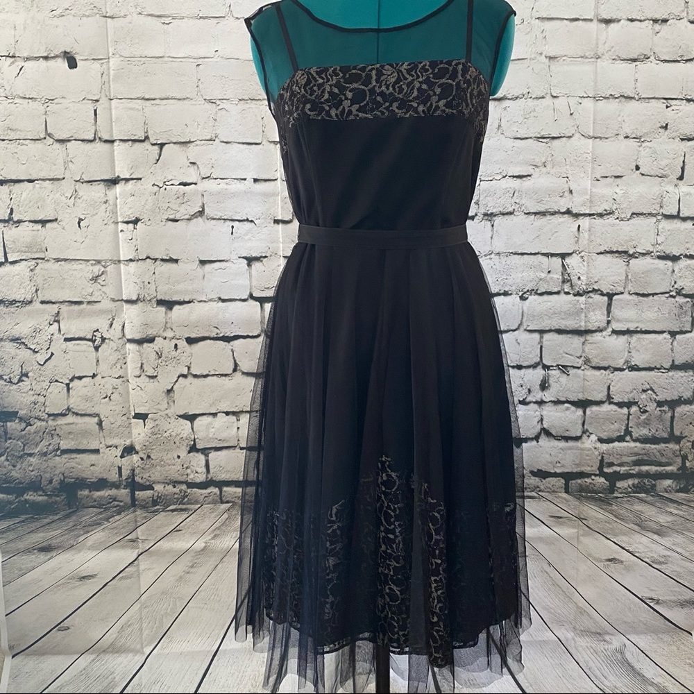 WHBM retro style dress, black, size 6